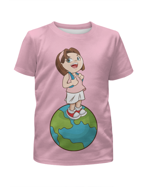 Заказать детскую футболку в Москве. Футболка с полной запечаткой для девочек Школа от Ирина - готовые дизайны и нанесение принтов.