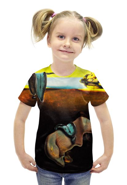 Заказать детскую футболку в Москве. Футболка с полной запечаткой для девочек Salvador Dali от THE_NISE  - готовые дизайны и нанесение принтов.