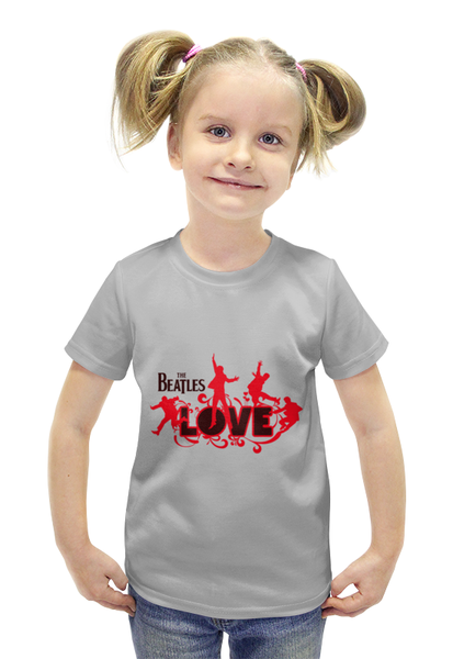 Заказать детскую футболку в Москве. Футболка с полной запечаткой для девочек Beatles от Елена Гришина - готовые дизайны и нанесение принтов.