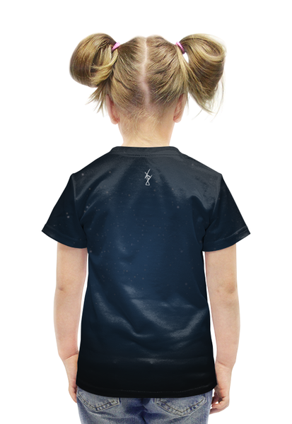 Заказать детскую футболку в Москве. Футболка с полной запечаткой для девочек Just some devil skull от Maks Lange - готовые дизайны и нанесение принтов.