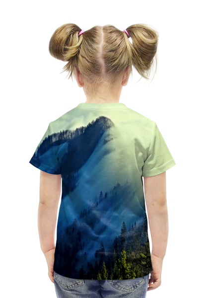 Заказать детскую футболку в Москве. Футболка с полной запечаткой для девочек Живописный пейзаж от THE_NISE  - готовые дизайны и нанесение принтов.
