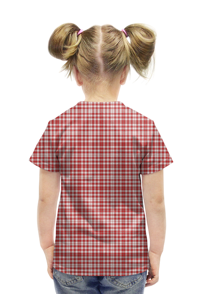 Заказать детскую футболку в Москве. Футболка с полной запечаткой для девочек клетчатый от sergo_1998 - готовые дизайны и нанесение принтов.