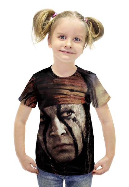 Заказать детскую футболку в Москве. Футболка с полной запечаткой для девочек Lone Ranger от skynatural - готовые дизайны и нанесение принтов.