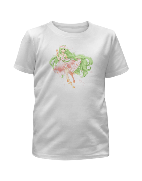 Заказать детскую футболку в Москве. Футболка с полной запечаткой для девочек Цветочная фея. от CAXAP - готовые дизайны и нанесение принтов.