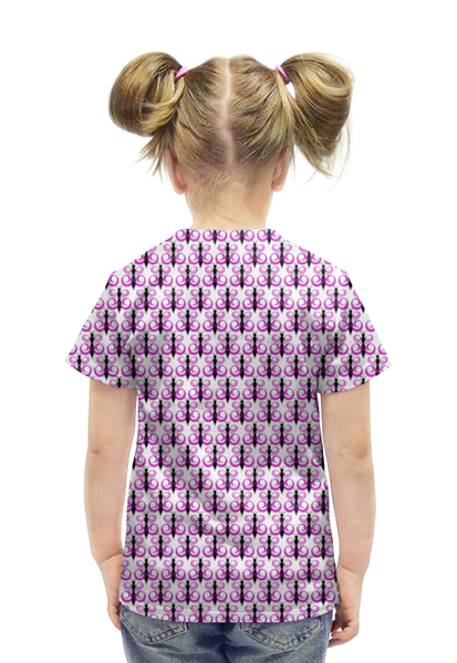 Заказать детскую футболку в Москве. Футболка с полной запечаткой для девочек бабочки от AnyM - готовые дизайны и нанесение принтов.