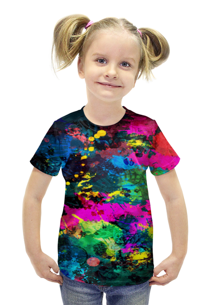 Заказать детскую футболку в Москве. Футболка с полной запечаткой для девочек Отвлечённое понятие от solntse - готовые дизайны и нанесение принтов.