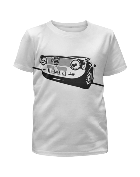 Заказать детскую футболку в Москве. Футболка с полной запечаткой для девочек Retro Alfa Romeo Racing от Mesk08 - готовые дизайны и нанесение принтов.