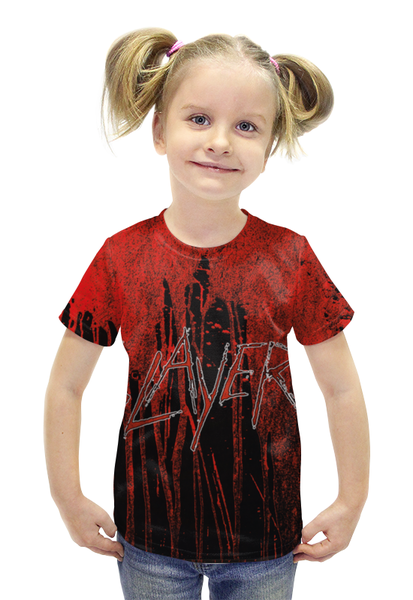 Заказать детскую футболку в Москве. Футболка с полной запечаткой для девочек Slayer 2012 от Илья - готовые дизайны и нанесение принтов.