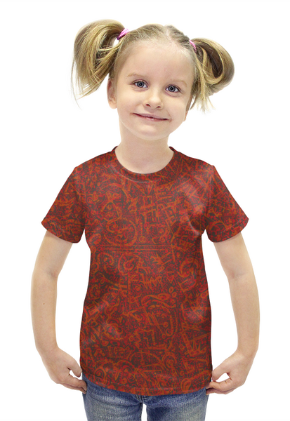 Заказать детскую футболку в Москве. Футболка с полной запечаткой для девочек Бархатный от Vadim Koval - готовые дизайны и нанесение принтов.