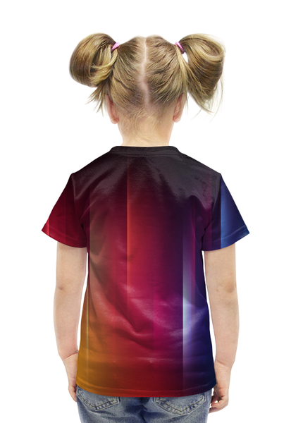 Заказать детскую футболку в Москве. Футболка с полной запечаткой для девочек Переход цвета от THE_NISE  - готовые дизайны и нанесение принтов.