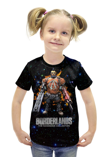 Заказать детскую футболку в Москве. Футболка с полной запечаткой для девочек BORDERLANDS от robus - готовые дизайны и нанесение принтов.