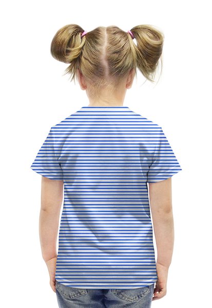 Заказать детскую футболку в Москве. Футболка с полной запечаткой для девочек Волны от ПРИНТЫ ПЕЧАТЬ  - готовые дизайны и нанесение принтов.