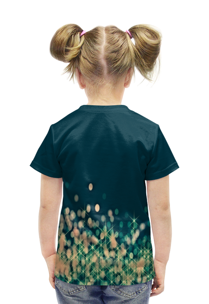Заказать детскую футболку в Москве. Футболка с полной запечаткой для девочек Мерцающий от THE_NISE  - готовые дизайны и нанесение принтов.