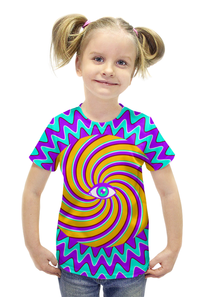 Заказать детскую футболку в Москве. Футболка с полной запечаткой для девочек HYPNO EYE от Jimmy Flash - готовые дизайны и нанесение принтов.