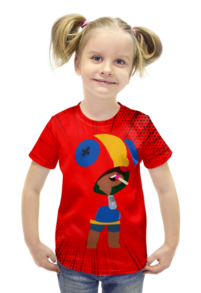 Заказать детскую футболку в Москве. Футболка с полной запечаткой для девочек бравл старс от queen  - готовые дизайны и нанесение принтов.