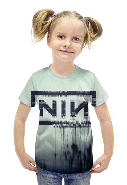 Заказать детскую футболку в Москве. Футболка с полной запечаткой для девочек Nine Inch Nails With Teeth от Serg Krutitskiy - готовые дизайны и нанесение принтов.