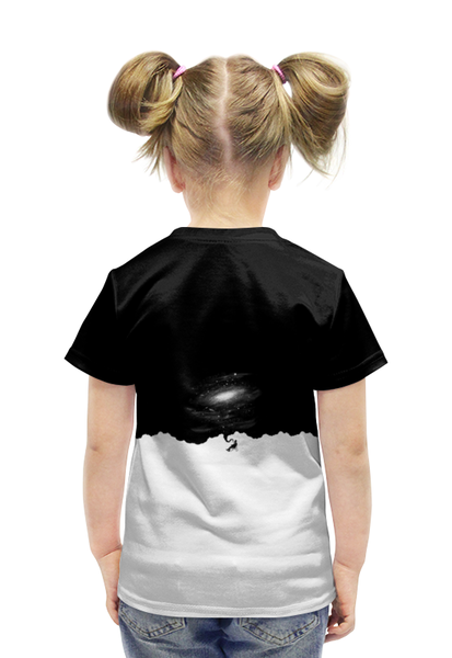 Заказать детскую футболку в Москве. Футболка с полной запечаткой для девочек SPACE от CoolDesign - готовые дизайны и нанесение принтов.