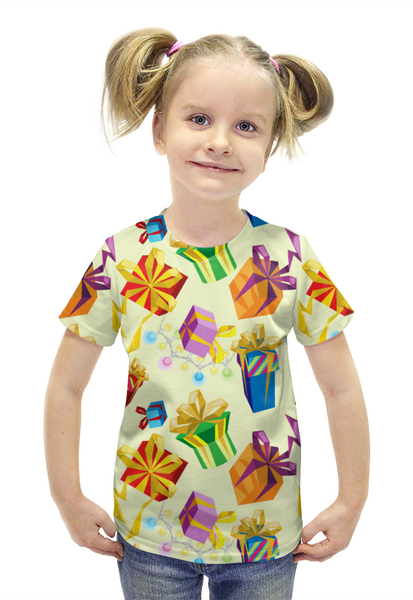 Заказать детскую футболку в Москве. Футболка с полной запечаткой для девочек Подарки от IrinkaArt  - готовые дизайны и нанесение принтов.