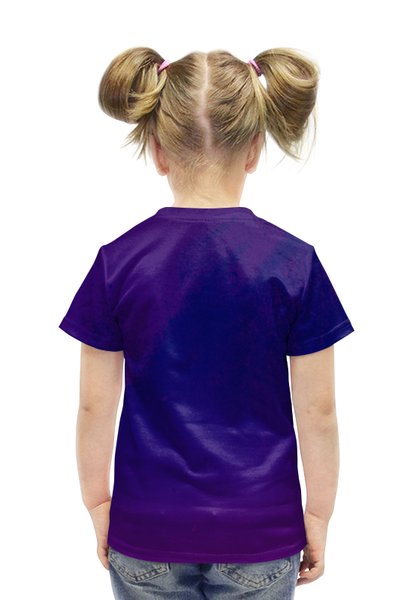 Заказать детскую футболку в Москве. Футболка с полной запечаткой для девочек Череп хеллоуина от prodesign - готовые дизайны и нанесение принтов.