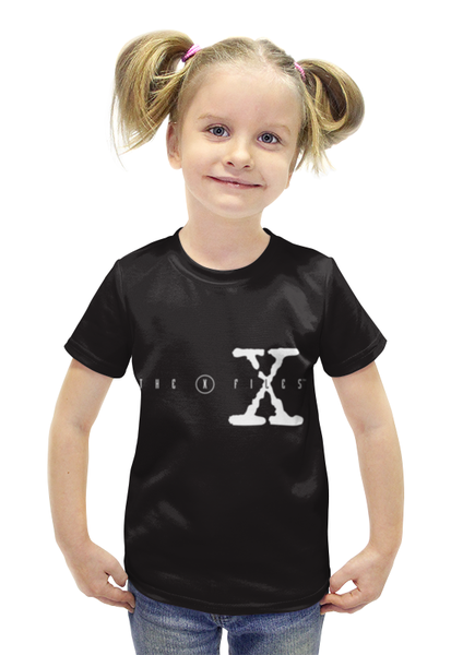 Заказать детскую футболку в Москве. Футболка с полной запечаткой для девочек Секретные Материалы (X-Files) от cherdantcev - готовые дизайны и нанесение принтов.
