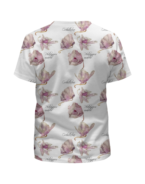 Заказать детскую футболку в Москве. Футболка с полной запечаткой для девочек орхидея высушеная Phalaenopsis от okonit - готовые дизайны и нанесение принтов.