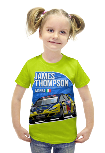 Заказать детскую футболку в Москве. Футболка с полной запечаткой для девочек James Thompson  от ПРИНТЫ ПЕЧАТЬ  - готовые дизайны и нанесение принтов.