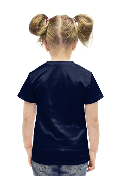 Заказать детскую футболку в Москве. Футболка с полной запечаткой для девочек Космическая глубина от ISliM - готовые дизайны и нанесение принтов.