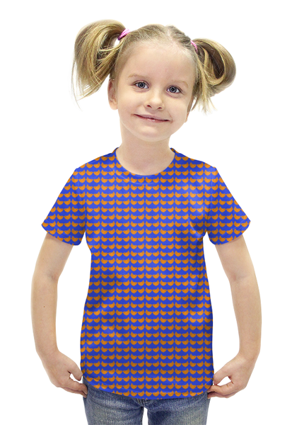 Заказать детскую футболку в Москве. Футболка с полной запечаткой для девочек Цыплята от Лана  - готовые дизайны и нанесение принтов.