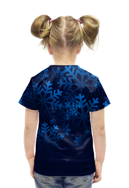 Заказать детскую футболку в Москве. Футболка с полной запечаткой для девочек Brawl Stars НОВОГОДНИЙ  от weeert - готовые дизайны и нанесение принтов.