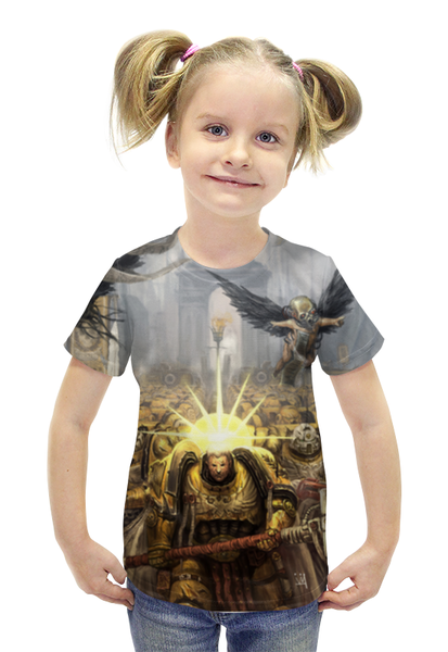 Заказать детскую футболку в Москве. Футболка с полной запечаткой для девочек Warhammer  от gamesta - готовые дизайны и нанесение принтов.
