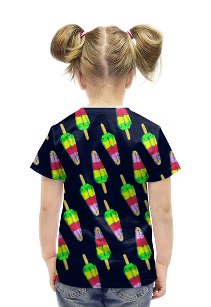 Заказать детскую футболку в Москве. Футболка с полной запечаткой для девочек эскимо фруктовый лед от Марина Кольцова - готовые дизайны и нанесение принтов.