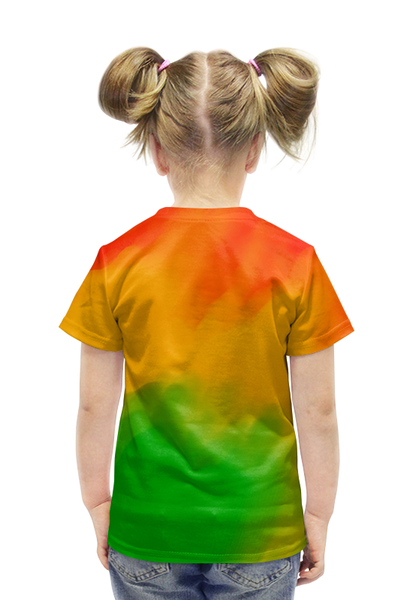 Заказать детскую футболку в Москве. Футболка с полной запечаткой для девочек Радужный от THE_NISE  - готовые дизайны и нанесение принтов.