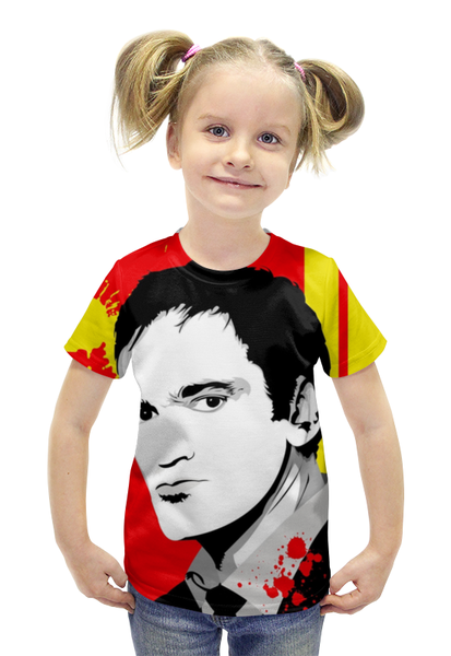 Заказать детскую футболку в Москве. Футболка с полной запечаткой для девочек Квентин Тарантино от kenny - готовые дизайны и нанесение принтов.