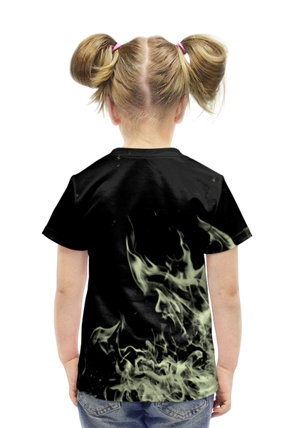 Заказать детскую футболку в Москве. Футболка с полной запечаткой для девочек Огненный от THE_NISE  - готовые дизайны и нанесение принтов.