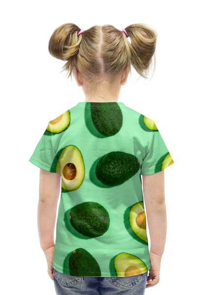 Заказать детскую футболку в Москве. Футболка с полной запечаткой для девочек Авокадо от THE_NISE  - готовые дизайны и нанесение принтов.