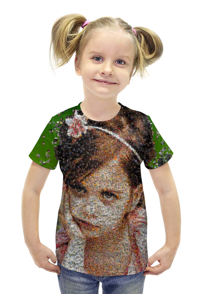 Заказать детскую футболку в Москве. Футболка с полной запечаткой для девочек Девочка от THE_NISE  - готовые дизайны и нанесение принтов.