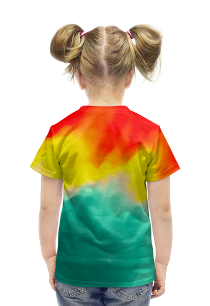 Заказать детскую футболку в Москве. Футболка с полной запечаткой для девочек WaterColor от THE_NISE  - готовые дизайны и нанесение принтов.