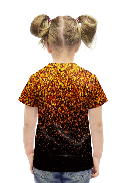 Заказать детскую футболку в Москве. Футболка с полной запечаткой для девочек Блеск от THE_NISE  - готовые дизайны и нанесение принтов.