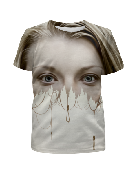 Заказать детскую футболку в Москве. Футболка с полной запечаткой для девочек Лес призраков от skynatural - готовые дизайны и нанесение принтов.