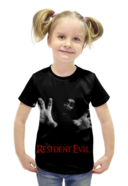 Заказать детскую футболку в Москве. Футболка с полной запечаткой для девочек Resident Evil от game-fan - готовые дизайны и нанесение принтов.