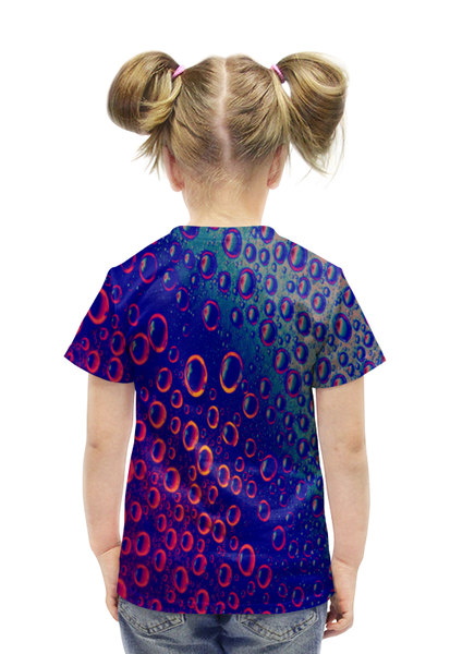 Заказать детскую футболку в Москве. Футболка с полной запечаткой для девочек Пузырьки от THE_NISE  - готовые дизайны и нанесение принтов.