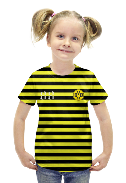 Заказать детскую футболку в Москве. Футболка с полной запечаткой для девочек BVB09 от TRUE HAPPINESS - готовые дизайны и нанесение принтов.