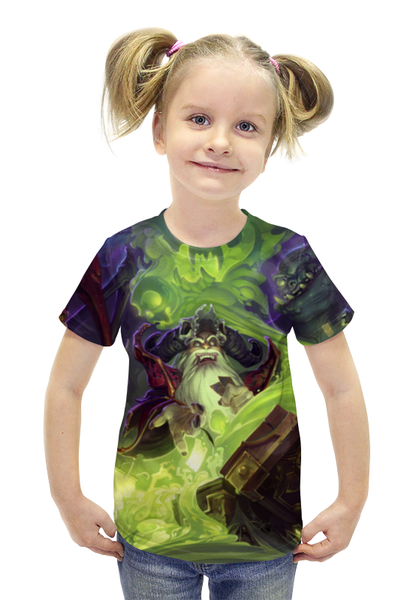 Заказать детскую футболку в Москве. Футболка с полной запечаткой для девочек Магия от Media M  - готовые дизайны и нанесение принтов.