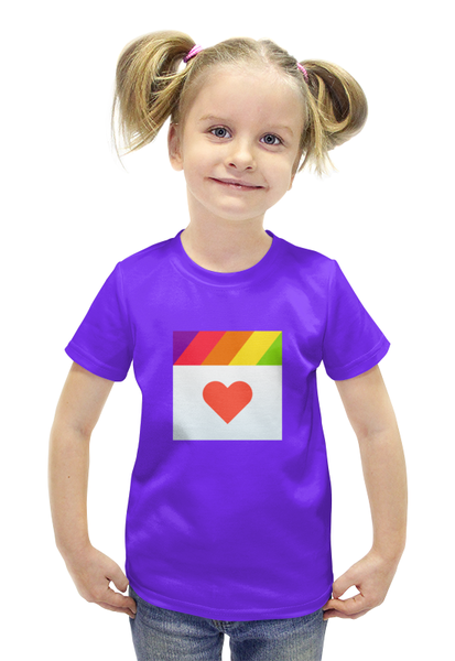 Заказать детскую футболку в Москве. Футболка с полной запечаткой для девочек like лайк  от THE_NISE  - готовые дизайны и нанесение принтов.
