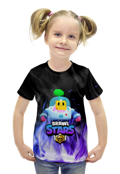 Заказать детскую футболку в Москве. Футболка с полной запечаткой для девочек Brawl Stars SPROUT от vista12761@rambler.ru - готовые дизайны и нанесение принтов.