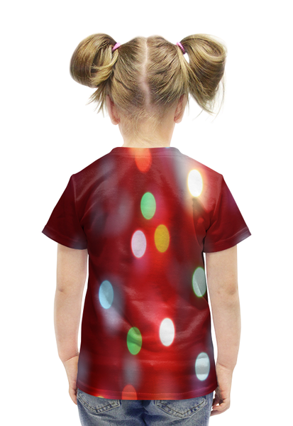 Заказать детскую футболку в Москве. Футболка с полной запечаткой для девочек Блестящие круги от THE_NISE  - готовые дизайны и нанесение принтов.