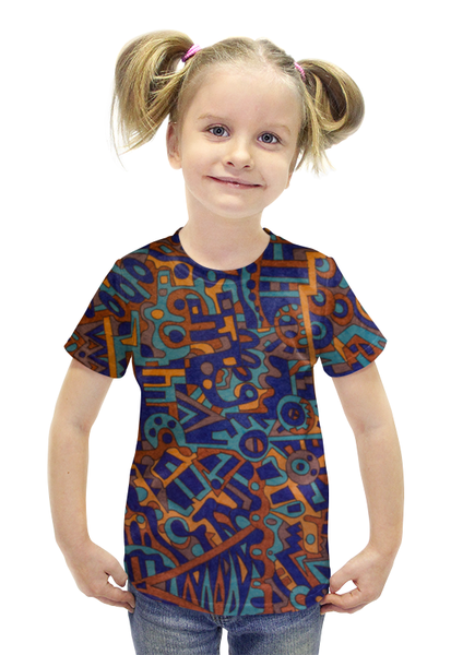 Заказать детскую футболку в Москве. Футболка с полной запечаткой для девочек y7t6ggjlla11zzz от Vadim Koval - готовые дизайны и нанесение принтов.