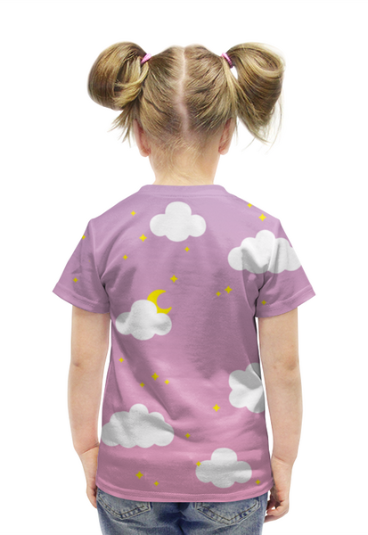 Заказать детскую футболку в Москве. Футболка с полной запечаткой для девочек Пушин от EK  - готовые дизайны и нанесение принтов.