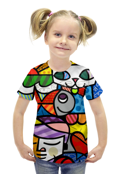 Заказать детскую футболку в Москве. Футболка с полной запечаткой для девочек MexicoDesign от balden - готовые дизайны и нанесение принтов.