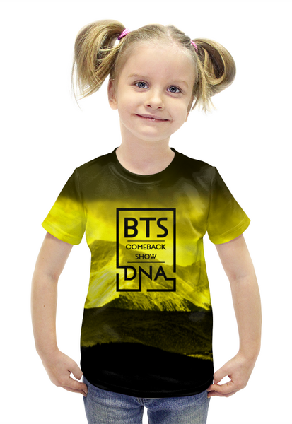 Заказать детскую футболку в Москве. Футболка с полной запечаткой для девочек Группа BTS от THE_NISE  - готовые дизайны и нанесение принтов.
